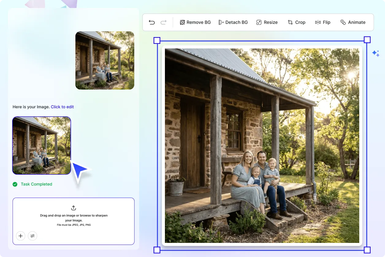 Free AI Image Sharpen Tool, AI Image Sharpen Online
